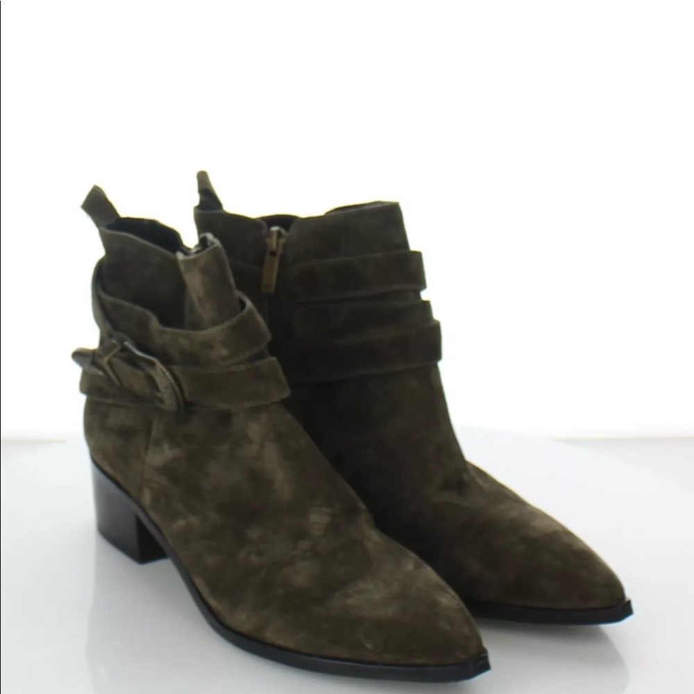 Marc Fischer Yandi Western Suede Booties NWOT